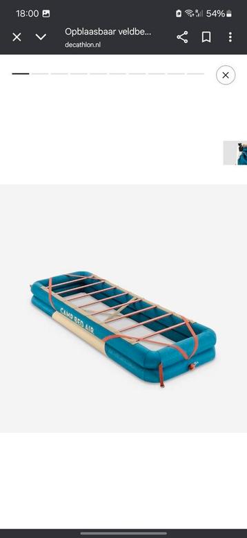 Opblaasbare lattenbodems met slaapmat (decathlon) beschikbaar voor biedingen