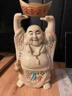 Vintage Boeddha offerschaal handgesneden & beschilderd 35cm, Antiek en Kunst, Ophalen of Verzenden