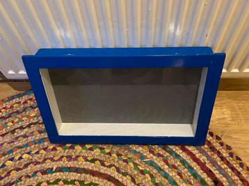Blauwe IKEA KASSEBY Vitrinekast retro vintage wandkast beschikbaar voor biedingen