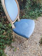 Oude boudoir stoel slaapkamer stoel, Huis en Inrichting, Stoelen, Ophalen, Barok boudoir brocante romantisch klassiek, Blauw, Belle Vieille Brocante