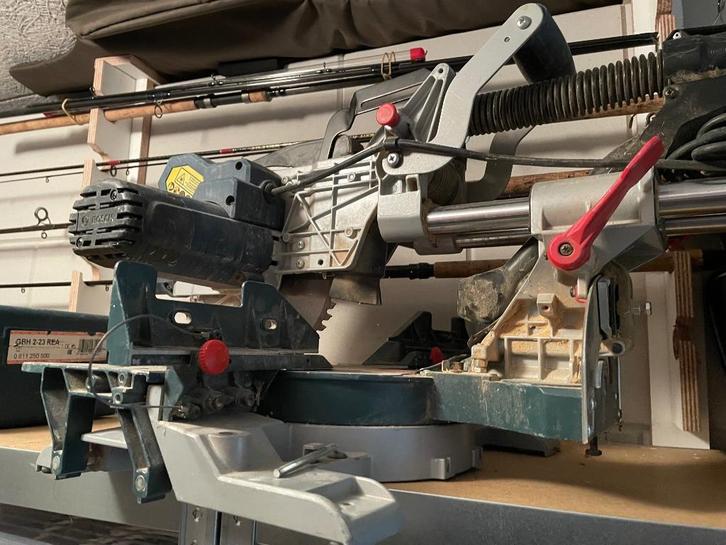 Afkortzaag Bosch Blauw en div gereedschap, Doe-het-zelf en Verbouw, Gereedschap | Handgereedschap, Gebruikt, Ophalen