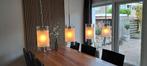 Hanglamp boven eettafel., Huis en Inrichting, Strak modern, Ophalen of Verzenden, Zo goed als nieuw, Metaal