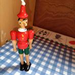 Vintage Houten Pinokkio Pop / Kerstboomhanger 16 cm, Antiek en Kunst, Antiek | Speelgoed, Ophalen of Verzenden