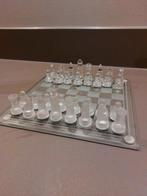 schaakspel glas 20 bij 20 cm, Hobby en Vrije tijd, Gezelschapsspellen | Bordspellen, Een of twee spelers, Gebruikt, Ophalen of Verzenden