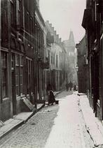 Middelburg oud straatje fotokaart, Zeeland, Ongelopen, 1920 tot 1940, Verzenden