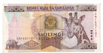 Tanzania, 5000 Shilingi, 1997, VF
