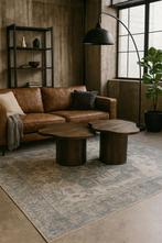 Salontafel Organisch 2-delig Bruin mango 50% Korting E-7149
