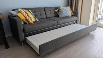 IKEA LANDSKRONA 3-zits slaapbank, Gunnared donkergrijs/hout - afbeelding 3