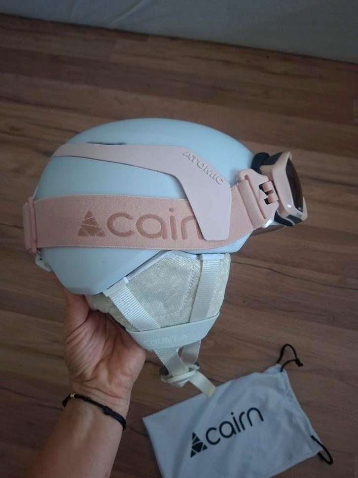 Atomic Kinder Skihelm + Cairn Skibril, Sport en Fitness, Skiën en Langlaufen, Zo goed als nieuw, Overige typen, Skiën, Atomic
