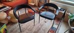 Twee Fasem p40 stoelen zwart rubber, Ophalen of Verzenden, Zo goed als nieuw, Zwart, Twee