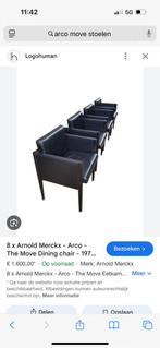 Arco Move eetkamerstoelen zwart 6 stuks, Huis en Inrichting, Stoelen, Ophalen, Zwart, Leer, Zo goed als nieuw