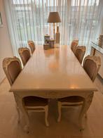 complete eettafel met 6 stoelen, Huis en Inrichting, 4 tot 6 stoelen, Gebruikt, Barok, Ophalen
