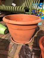 Elho 17 liter / 40 cm bloempot plastic pot terracotta kleur, Tuin en Terras, Bloempotten, 40 tot 70 cm, Kunststof, Rond, Zo goed als nieuw