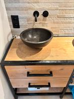 Natuurstenen waskom antraciet, Huis en Inrichting, Badkamer | Badkamermeubels, Ophalen, Minder dan 50 cm, Gebruikt, Minder dan 25 cm