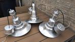 Hanglampen industriël 3 stuks van metaal, Ophalen of Verzenden, Gebruikt, Metaal