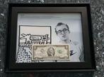 Keith haring en Andy warhol dollarbiljet 2 dollar kunst, Ophalen