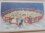 Scandinavische kerst prent, Antiek en Kunst, Kunst | Schilderijen | Klassiek, Ophalen of Verzenden
