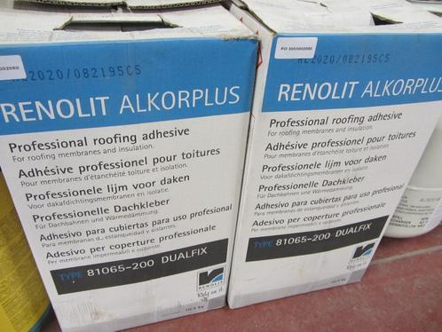 RENOLIT ALKORPLUS prof. spuitcontactlijm PVC Daken € 95 exc, Doe-het-zelf en Verbouw, Dakpannen en Dakbedekking, Nieuw, Dakleer