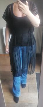 Lange vest zwart One Size Ongedragen, Verzenden, Zwart, Maat 42/44 (L), Nieuw