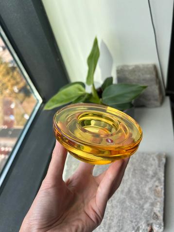 Rare Iittala Yellow Halo Candle Holder Harri Koskinen beschikbaar voor biedingen