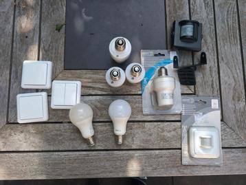 Klik aan Klik uit schakelaars, fittingen, lampen, beweging beschikbaar voor biedingen