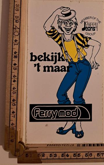 Vintage sticker strip pipo clown Ferry Jeans Ferry mod