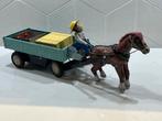 Blikken speelgoed Vintage tin toy Paard + wagen MF 641 China, Antiek en Kunst, Antiek | Speelgoed, Verzenden