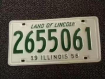 Kentekenplaat licenseplate Illinois 1956 USA beschikbaar voor biedingen