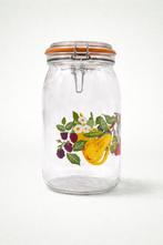 Vintage Rumtopf weckpot groot glas fruit inmaakpot retro  3L, VCM Reims, Ophalen of Verzenden, Zo goed als nieuw, Nvt vintage