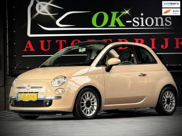 Fiat 500 1.2 lounge Cabrio Beige/Bruin/Cappuccino/airco/PDC/ beschikbaar voor biedingen