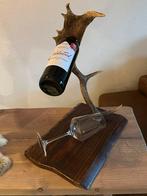Wijnrek gewei wijnfleshouder edelhert damhert gewei bar wijn, Ophalen of Verzenden, Zo goed als nieuw, Minder dan 5 flessen, Minder dan 50 cm