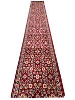 Vintage Perzisch wol vloerkleed loper floral red 60x370cm