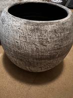 Ronde Bloempot Betonlook, Ophalen, Zo goed als nieuw, Rond, Beton