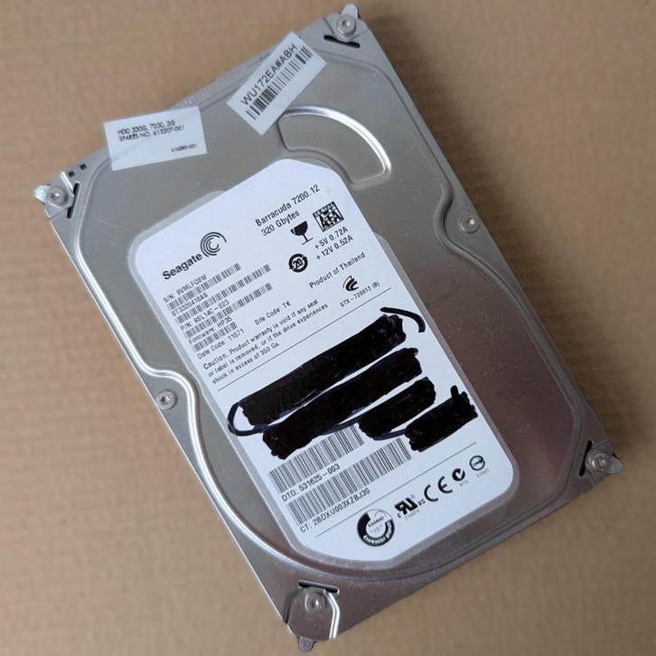 320GB Seagate Barracuda 7200 rpm 3.5 inch SATA desktop HDD, Computers en Software, Harde schijven, Gebruikt, Desktop, Intern, HDD