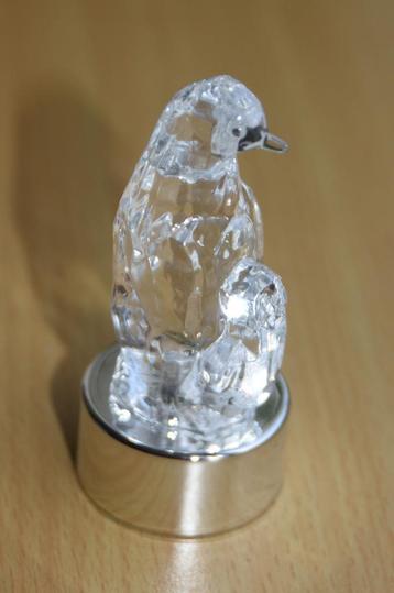 Nieuw beeldje lichtje pinguin moeder met kind Kerst dier beschikbaar voor biedingen