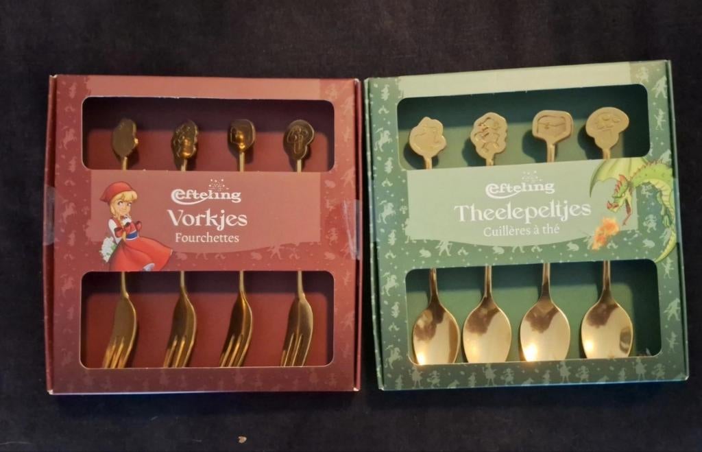 Efteling bestekvorkjes en -lepeltjes, Nieuw, Ophalen of Verzenden, Rvs of Chroom, Vaatwasserbestendig