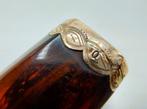 Barnstenen sigarenhouder met gouden ring, Antiek en Kunst, Verzenden, Goud