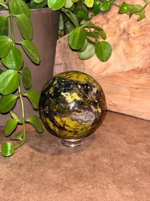 Groene Opaal Bol, Verzamelen, Mineralen en Fossielen, Mineraal, Ophalen of Verzenden