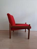 Deense jaren 60 fauteuil - in hoogte verstelbaar, Huis en Inrichting, Fauteuils, Hout, Gebruikt, 75 tot 100 cm, 50 tot 75 cm