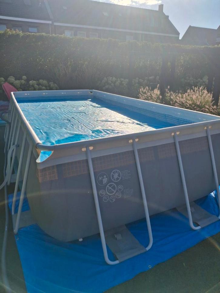 Intex zwembad 4.88x2.44x1.07, Tuin en Terras, Zwembaden, Gebruikt, Opzetzwembad, Minder dan 80 cm, 200 tot 400 cm, 200 tot 300 cm