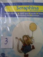 NIEUW borduurpakketje Seraphina kaart. Verkoop ook DMC garen, Hobby en Vrije tijd, Borduren en Borduurmachines, Nieuw, Handborduren
