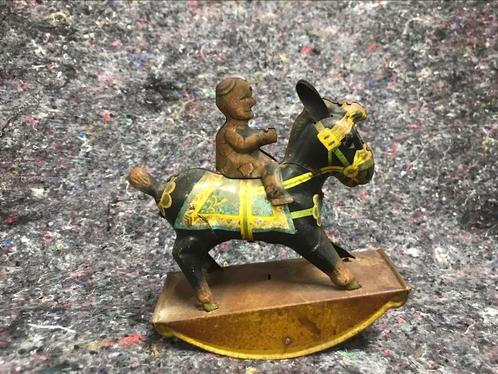 Hobbelpaard van metaal / Blik, Antiek en Kunst, Antiek | Speelgoed, Ophalen