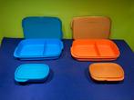 Tupperware Lunchbox Set met Extra Bakjes - Blauw & Oranje, Huis en Inrichting, Keuken | Tupperware, Ophalen of Verzenden, Gebruikt