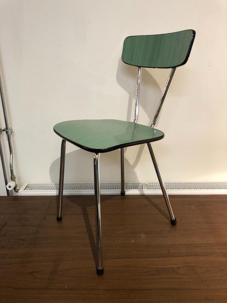 Vintage Formica stoeltje in Mint Groen., Antiek en Kunst, Antiek | Meubels | Stoelen en Banken, Ophalen