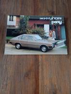 Hyundai Pony + Prijslijst  1981  4 pag., Verzenden, Zo goed als nieuw, Overige merken