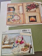 Pakket voor het maken van 3 kerstkaarten (3), Ophalen of Verzenden, Zo goed als nieuw, Overige thema's, Overige typen