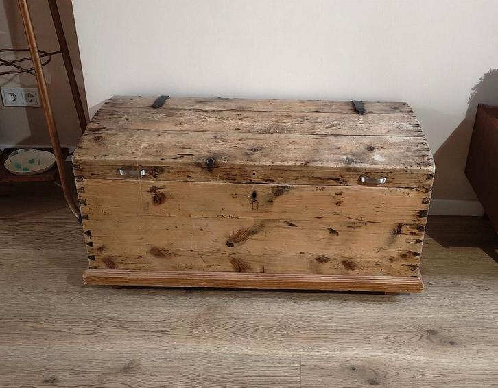 Antieke/Vintage Houten Kist - Gratis Af te Halen, Huis en Inrichting, Woonaccessoires | Kisten, Gebruikt, 50 tot 75 cm, 50 tot 75 cm