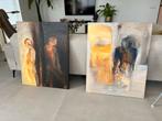 Twee Schilderijen 80x100cm €100 per stuk €175 voor beide, Antiek en Kunst, Kunst | Schilderijen | Klassiek, Ophalen