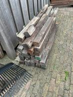 Partij hardhouten palen 6x6 cm langste lengte 2 m., Ophalen, Gebruikt, 250 cm of meer, Palen