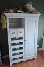 Witte Kinderkast met Lades en Deur, Ophalen, Kast, 50 tot 70 cm, 105 cm of meer